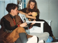 Hana Hajnová on an internship in Dortmund at a Waldorf school, 1995