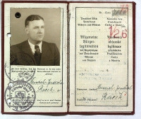 Josef Robotka, falešný doklad z Protektorátu, Všeobecná občanská legitimace na jméno Jindřich Racek