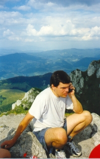 Dalibor Dědek on holiday in the Slovak mountains in the 1990s