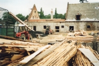Václav Mizera bought the farm in Oldřichov as part of privatization and renovated it himself, photo from 1994