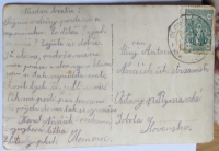 Pohlednice od jednotky rub