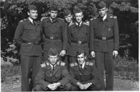 Doing his military service, witness is the first from the left, 1951-1953 