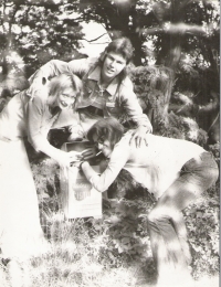 Zleva Bovka, Klouzek (Pavel Skřivánek), Oldřich Bašta