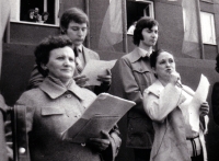 Bronislava Nyklová (vlevo), 70. léta