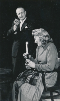Mother Jiřina Štěpničková in theatre
