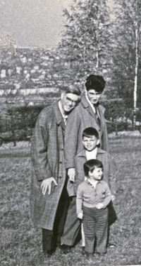 From the left: the contemporary witness's father Jindřich, his brother Michal and his sister Alena