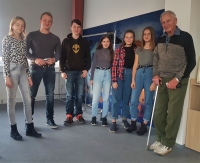 ZŠ Sychrov Primary School team during the filming of the witness