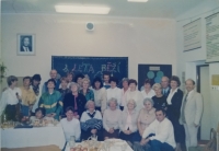 Second row, second from right, meeting, 30 years since the nine-year school graduation, Špindlerův Mlýn, 1991
