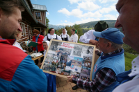 V saku při natáčení pořadu Folklorika pro ČT, Penzion U Novotných, Špindlerův Mlýn 2019