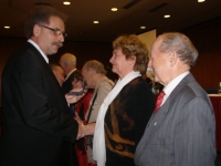 Awarding of a silver plaque to Jana and František Tauchman on the 20th anniversary of the FOS ČR (Folk association of Czech Republic), Prague, 2010