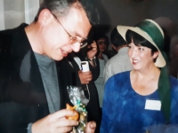 Darina Martinovská with city mayor Jan Kasl, 2000