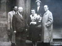Wedding of Josef Martinovský and Božena Šmejkalová, 1947