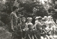 Darina Martinovská in kindergarten Podbořany, 1967