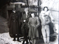 Martinovský family, mill Trnovany near Žatec, 1947