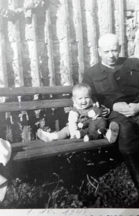 Darina Martinovská with father, mill Trnovany near Žatec