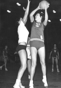 Marta Pechová v dresu Sparty v 70. letech 20. století