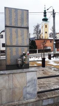 Monument to the victims of the Malín tragedy in Nový Malín, 2019