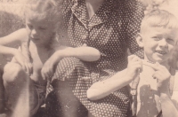 Eva Belkova with her brother Bedrich, 1st half of the 1940s