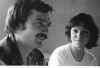 With wife Alena, 1977 
