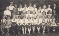 Ve čtvrté třídě základní školy, Jan Märtl v horní řadě uprostřed