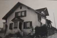Dům ve Švýcarsku, kde bydlela v roce 1946