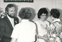 The wedding of Jiří Dražil and Klára Székelyová, 1986