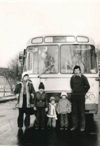 Svatopluk Haugwitz se svou rodinou