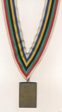 Bronzová medaile Gabriela Janouška z mistrovství světa 1969 ve francouzském Bourg Saint Maurice