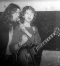 Petr Kubíček s kamarádem Miroslavem Zvárou / 80. léta