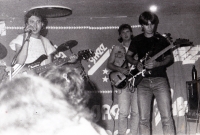 Petr Kubíček with PBK Blues band/ 1980s