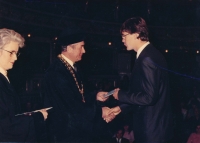 Peter Kulan, graduation at university in Brno, 1985