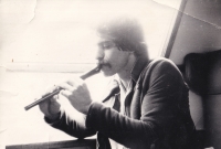 With a flute, 1985