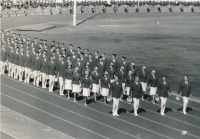 Nástup československé olympijské výpravy v Tokiu 1964