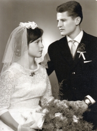 Monika Ruská with her husband Manfred / the 60s