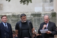 Při odhalení sochy Přemysla Otakara II. ve Vysokém Mýtě, 2012