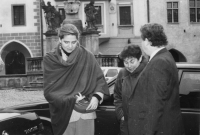 Zdeněk Štěpán (napravo) se španělskou princeznou Cristinou de Borbón y de Grecia, Český Krumlov, 90. léta