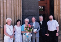 Josef Dvořák s manželkou při zlaté svatbě v roce 2015