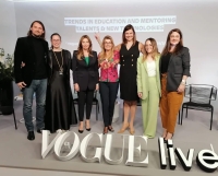 Rostya Gordon-Smith (in the middle) at the Vogue conference, Prague 2021