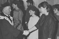 Graduation of Ivana Jelínková on the photo in 1985