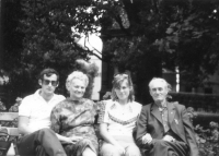 Rostya Gordon-Smith with her husband and grandparents, Vienna 1971