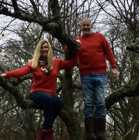 Rostya Gordon-Smith s manželem, vánoční přání 2017