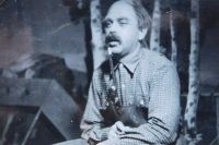 Alois Matěj v ochotnickém divadle v Bartoňově v roce 1953