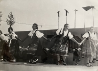 Danica as a dancer in the folklore groupe Trenčan