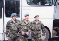 Karel Štěpánovský (vpravo), zahraniční vojenská mise v bývalé Jugoslávii, rok 1993
