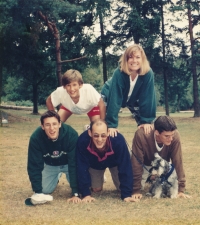Rostya Gordon-Smith with her husband and sons, Japan 1990s