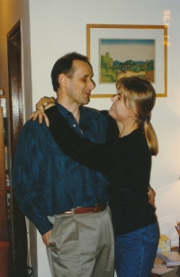 Rostya Gordon-Smith with her husband, 1987