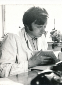 Jan Kofroň v podniku Oseva, 70. léta