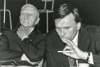 As an interpreter at Prof. Häring's play in Bohnice, 1990s