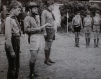 At scout camp in Southern Bohemia (1969)