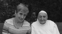 With her friend Sister Angelika in the Broumov monastery, after 2007